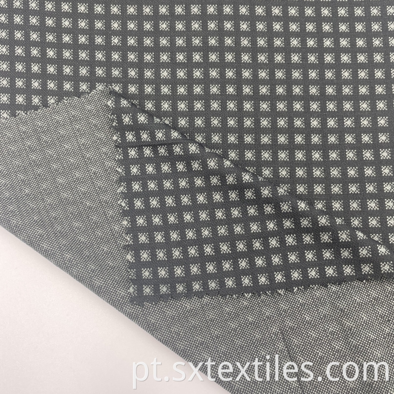 Checked Jacquard Knitted Fabric Jpg